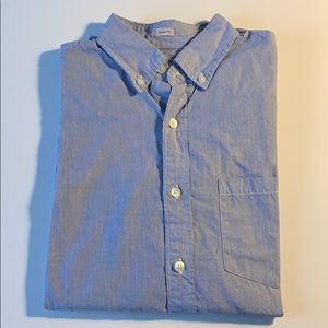 J.Crew Men’s Blue and White Striped Dress Shirt